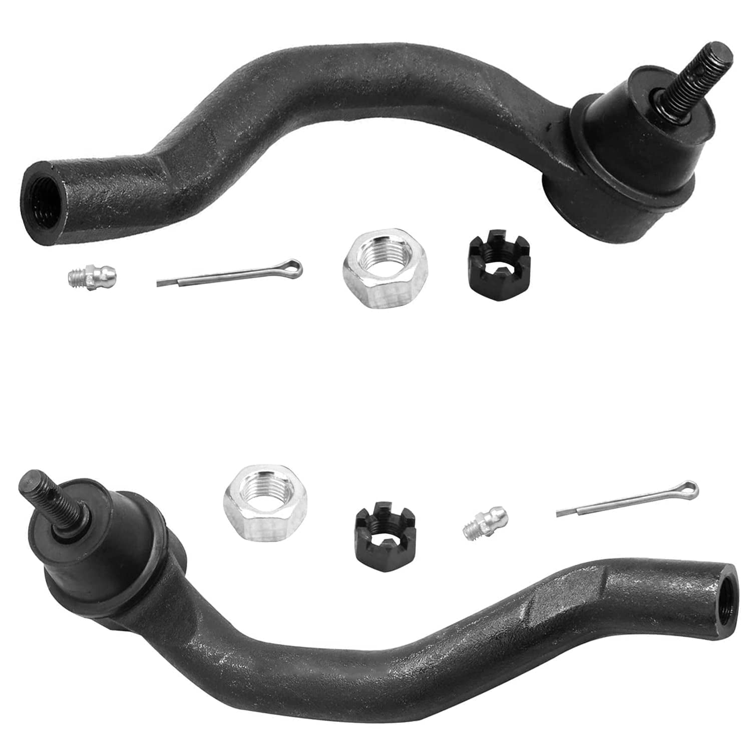 Detroit Axle - FWD Front End Suspension Kit for 2003-2007 Honda Accord 2004-2008 TSX Upper & Lower Control Arms Ball Joints Wheel Bearing Hubs Tie Rods Sway Bars 2005 2006 Replacement