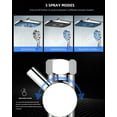 thumbnail image 3 of Hodvit 12 Inch High Pressure Rainfall Shower Head 10 Spray Handheld Showerhead Combo, with Extension Arm, Hose, New, 3 of 8