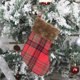 thumbnail image 3 of Pequeño calcetín navideño 6 piezas Adornos de calcetín de árbol de Navidad Decoraciones Calcetines colgantes a cuadros de 7 '' con puño de felpa para la decoración de la temporada de vacaciones famili yeacher 6 piezas, 3 of 7
