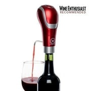 Complete Electric Wine Aerator Decanter and Pourer Enhances Wine Flavor of All Ages WAERATOR (Red)