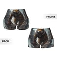 thumbnail image 3 of Sikiie Ruins Tiger Warrior Print Workout Shorts Women Scrunch Butt Gym Shorts Seamless High Waist Tummy Control Yoga Biker Athletic Shorts, 3 of 5