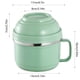 thumbnail image 3 of Caja bento de acero inoxidable | Contenedor hermético para ensaladas y comidas preparadas | Recipiente reutilizable con tapa de seguridad | Apto para lavavajillas | Colores azul, verde y rosa, 3 of 6