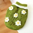 thumbnail image 1 of Suéter cálido y cómodo para perros y gatos, ropa para otoño e invierno, suéter con flores, 1 of 6
