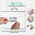 thumbnail image 3 of Outshine White Farmhouse Metal Dog Food Storage Container | Large Dog Food Canister with Fitted Lid | Cute Container for Dog Food | Decorative Dog Food Bin | Best Gift for Dogs and Pet Owners, 3 of 8