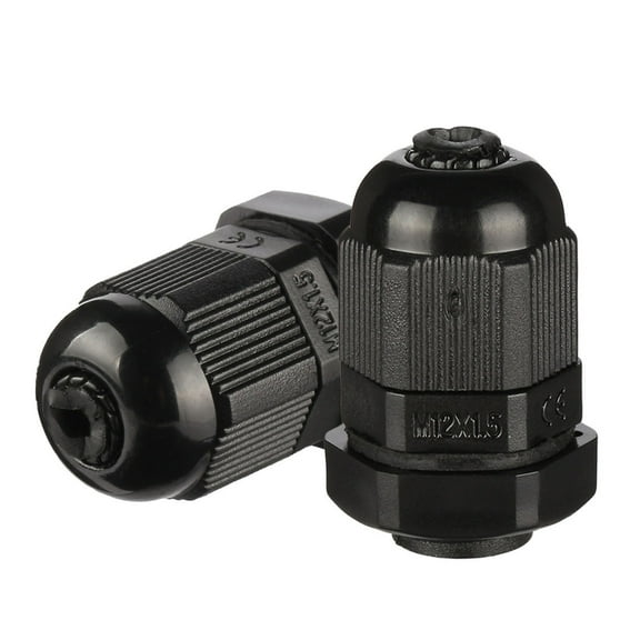 Uxcell M12 IP68 Nylon Cable Gland Joint Adjustable for 3mm-6.5mm Dia Cable Wire 20 Pack