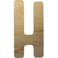 thumbnail image 1 of Wood Letter Unfinished Craft, 16'' Tall Wooden Alphabet Letter H, Paintable VBS, 1 of 3