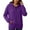 Dark Purple, variant on Trendy Tops for Women 2025 Women's Solid Color Sweatshirt Women's Fashionable Casual Pocket Zipper Long Sleeved Hooded Solid Color Sweatshirt