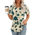 thumbnail image 2 of PVCS Womens Tops Fashionable Women's Casual Short Sleeved Loose Round Neck Printed Top, 2 of 5