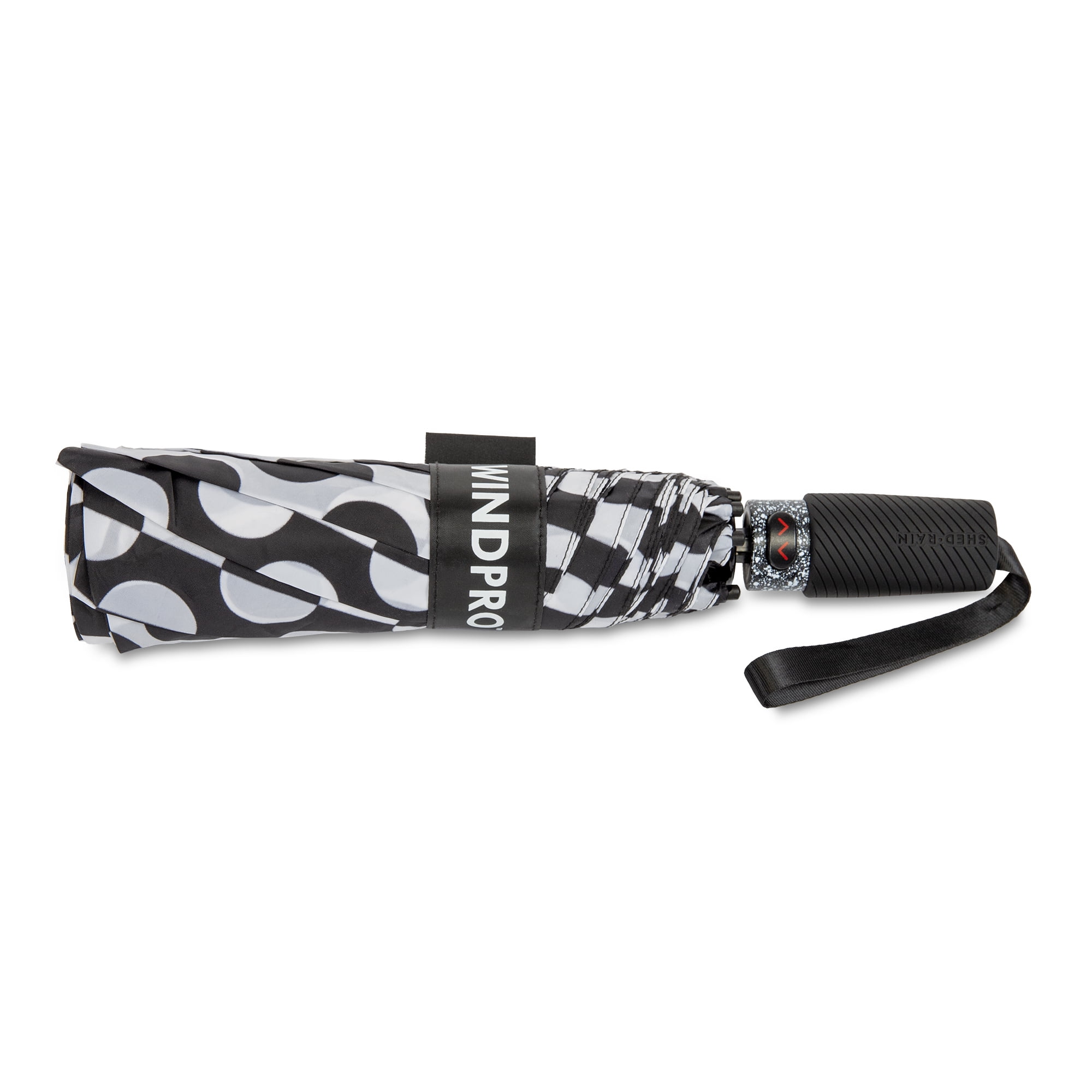 Canopi by ShedRain Windpro Vented Auto Open and Close 47" Printed Umbrella - Black and White Geo Design
