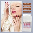 thumbnail image 4 of 1 Juego de uñas con punta francesa, uñas artificiales con degradado, calcomanías desmontables, regalos de bailarina, Kit de manicura para Arte de uñas tipo 3, gelatina 24 piezas Pegamento 2g Vogacara CE011628-03, 4 of 6