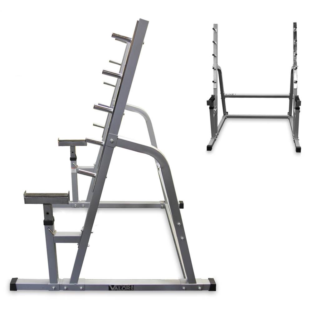 5 Welded Bar Safety Squat Rack w Bench Combo