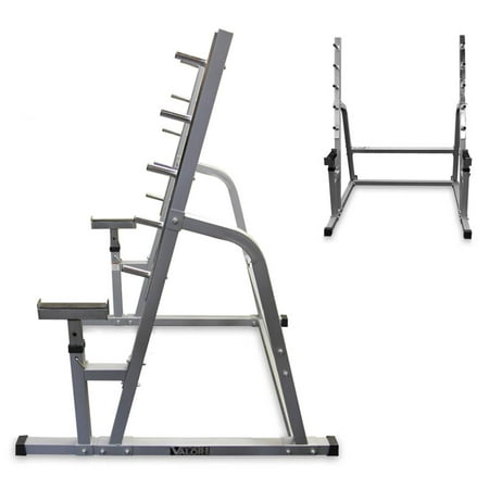 5 Welded Bar Safety Squat Rack W Bench Combo Walmart Com