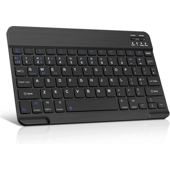 Wireless Bluetooth Keyboard Lightweight Slim for iOS iPad, iPad Pro, iPad Air, Mac, Android Tablet Samsung Galaxy, Xiaomi Pad 5, Huawei, Lenovo, Black