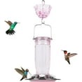 thumbnail image 4 of Kingsyard Glass Hummingbird Feeder for Outdoors Wild Bird Feeder with 6 Feeding Ports Hanging for Garden Yard, Red (Ant Moat Included), 4 of 10