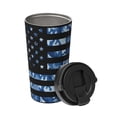 thumbnail image 2 of Goofa Navy Camouflage American Flag for Insulated Travel Coffee Mug Spill Proof Leak Proof 16 OZCoffee Tumbler Reusable Coffee Cups with Lids Thermos for Hot and Cold Drink, 2 of 8