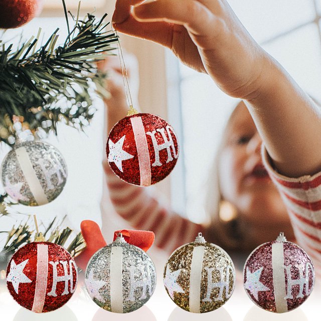 Fiudx Adorno Colgante para Árbol de Navidad, Bolas Navideñas de Espuma con Lentejuelas, Adornos Suaves y Adorables, Decoración Festiva para El Hogar, Fácil de Colgar, Reutilizable para Múltiples Fest