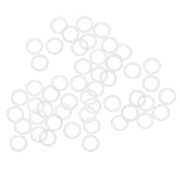 50Pcs 10mm x 1.5mm Rubber O-rings NBR Heat Resistant Sealing Ring Grommets White