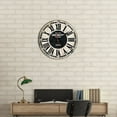 thumbnail image 2 of Xihbxyly Reloj de Pared de Madera, Diseño de Estilo Europeo, Mecanismo Silencioso, Agujas Metálicas Grandes, Pantalla Digital Fácil de Leer, Ideal para Sala de Estar, Oficina y Dormitorio, Tamaño de, 2 of 3