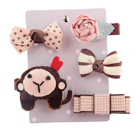 Outtop Outtop 5pcs Kids Infant Hairpin Baby Girl Cartoon Animal