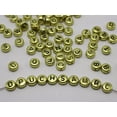 thumbnail image 3 of U8MO 250 Assorted Gold Metallic Acrylic Alphabet Letter Coin Beads 4X7mm(0.16"X0.28"), 3 of 7