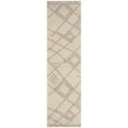 thumbnail image 5 of SAFAVIEH Arizona Almira Geometric Shag Runner Rug, Ivory/Grey, 2'3" x 8', 5 of 6