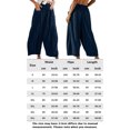 thumbnail image 2 of Pantalones holgados de mujer Pantalones casuales de moda Pantalones con cordones hasta los tobillos (Azul marino S) Tmvgtek Para estrenar, 2 of 2