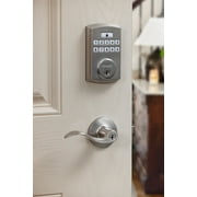 Brinks Electronic Keypad Single Cylinder Deadbolt Lock with Pro-Guard, Satin Nickel Finish