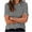 Dark Gray, variant on YHAJDS Women's Summer Tops Trendy Short Sleeve Crew Neck Stripe Casual Tee