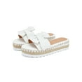 thumbnail image 4 of Woobling Womens Summer Flatform Espadrille Slip On Peep Toe Bowknot Comfort Shoes Sandals, 4 of 8