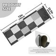 thumbnail image 5 of Yayeee Runner Rug for Bedroom 2'x6' Machine Washable Hallway Non Slip Mat, Black and Gray Plaid Pattern, 5 of 8