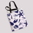thumbnail image 2 of PKQWTM sea shell sea gull sketch white Canvas Shoulder Bags Handbags Tote Bags Shopping Bag, 2 of 2