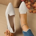 thumbnail image 4 of Classic Pointed Toe Ballet Flats for Women Lightweight Slip On Loafers Comfortable Walking Canvas Dressy Shoes, 4 of 6