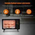 thumbnail image 2 of ETL Portable Radiant Heater, 1250W/1500W Space Heater for Indoor Use, Rapid Heating with Adjustable Thermostat, Perfect for garages, Black, 2 of 8