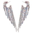 thumbnail image 3 of Rhinestone Tassel Earrings for Women with Multi Color and Sparkling Design 1 Pair, 3 of 5