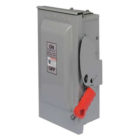 Siemens Safety Switch, Fusible, 100 A, Steel HF363R