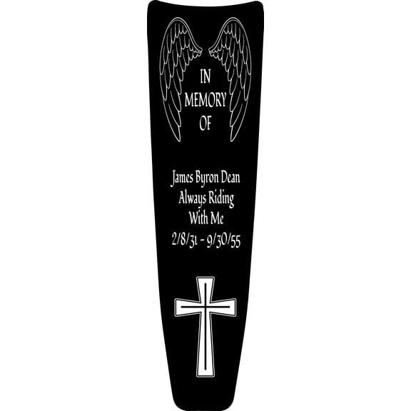 Kustom Cycle Parts Custom in Loving Memory Plastic Dash Panel Console Insert! Compatible with 2024 Harley Davidson Street Glides & Road Glides 2023 CVO