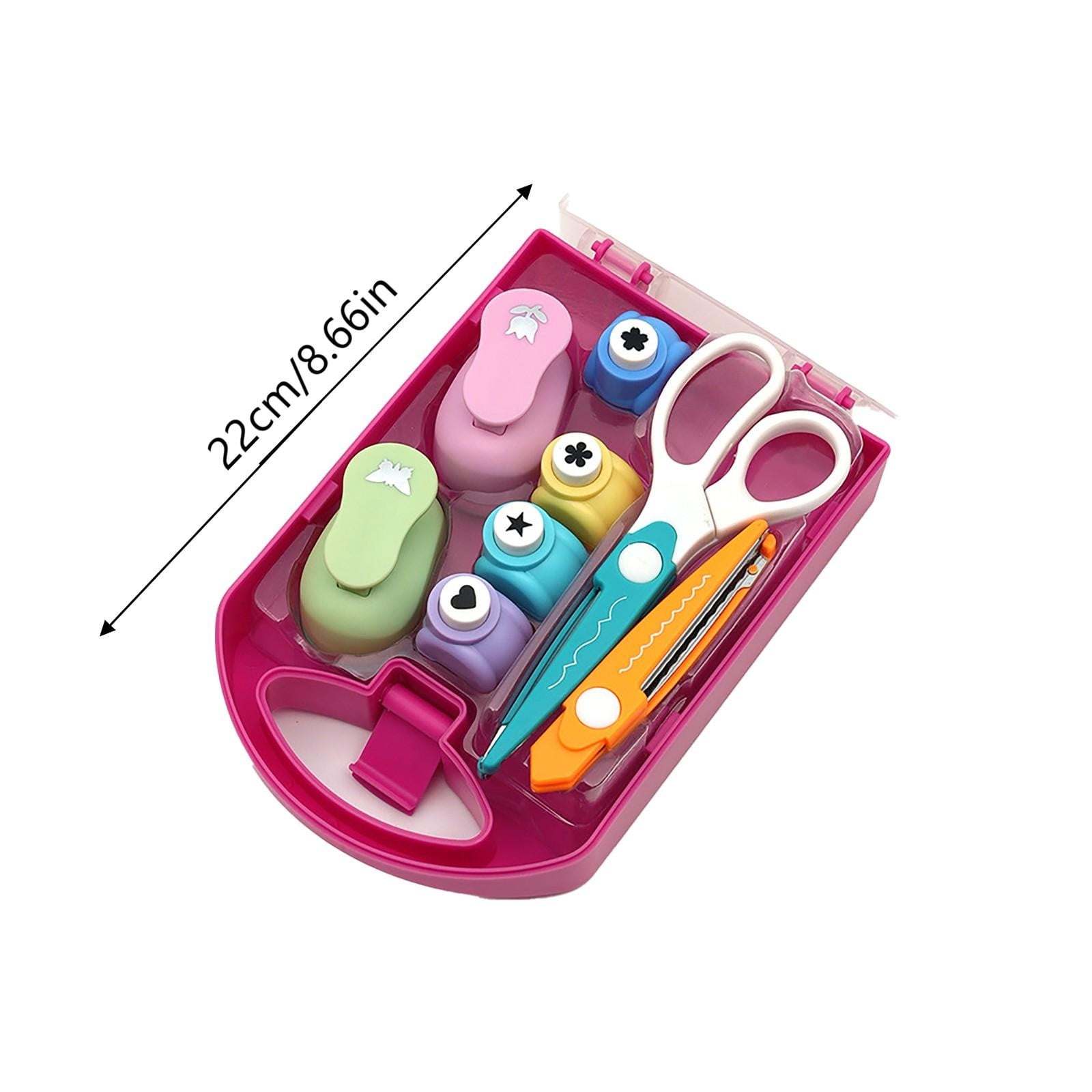 DIY Craft Hole Punch Set Multi-Shape Scrapbooking Paper Punch Kit with Storage Case Decorative Craft Tool Set for Card Making, Paper Crafts, Scrapbooking & Creative Projects Use