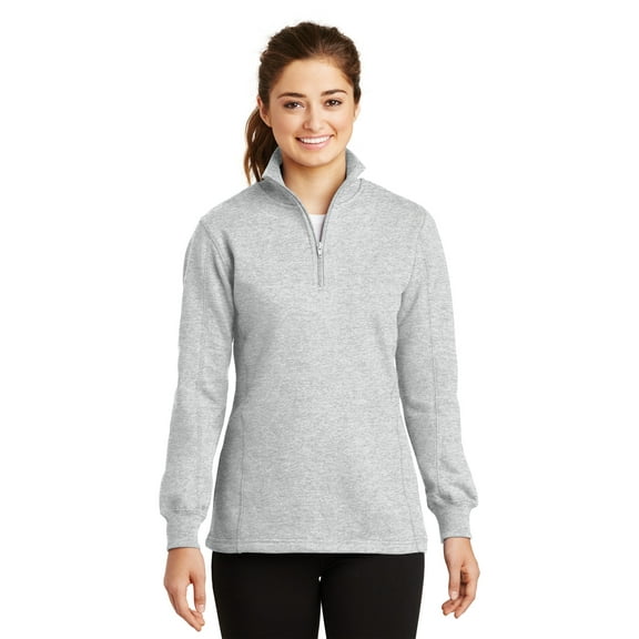 Sport-Tek Women's 1/4-Zip Rib Knit Collar Sweatshirt