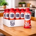 thumbnail image 3 of Core Power Boisson Frappée Riche en Protéines (26 g), Fraise-Banane, 14 Fl Oz (Lot de 10 Bouteilles), 3 of 7