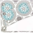 thumbnail image 5 of DriftAway Bella Medallion and Floral Pattern Room Darkening and Thermal Insulated Grommet Window Curtains 2 Panels Each 52 Inch by 54 Inch Aqua and Gray, 5 of 5