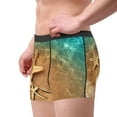 thumbnail image 2 of Sikiie Starfish And Seashell 1 Print Men's Boxer Briefs, Elastic Waistband Boxer Briefs Leggings-X-Large, 2 of 5