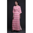 thumbnail image 5 of Bimba Rayon Ombre Tie-Dye Printed Gown Kimono Sleeves Summer Long Maxi SlitÂ&nbsp;Dress-XSmall, 5 of 6