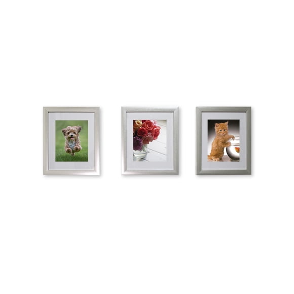 Set 3 marcos color plata brillante Dii Frame Trilogía plateada