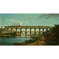 thumbnail image 2 of Paul Grégoire 14x10 Gold Ornate Wood Frame and Double Matted Museum Art Print Titled - View of the Pont Du Gard (1793), 2 of 4