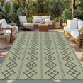thumbnail image 2 of Sage Green Boho Outdoor Rug for Patio/Deck/Porch, Non-Slip Large Area Rug 3 x 5 Ft, Vintage Ethnic Tribe Abstract Art Geometric Indoor Outdoor Rugs Washable Area Rugs, Camping Rug Carpet Runner, 2 of 8