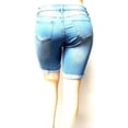 thumbnail image 2 of Jack David Women's Plus Size Bermuda Short Curvy Denim Jean Ripped Distressed, 2 of 3