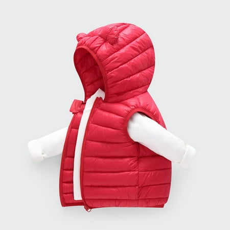 

TOWED22 Baby Jackets 12-18 Months Toddler Baby Girls Winter Jacket Leopard Hoodie Coat Faux Fleece Fuzzy Sherpa Thicken Warm Outwear Outfit for Kids Red