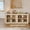 Wood color-4 Glass Doors, variant on TEQIN 70.9" Buffet Cabinet With Storage,Modern Kitchen Sideboard With 4 Doors & Adjustable Shelves,Wood Coffee Bar Cabinet Console Table For Dining Room, Living Room, Entryway