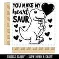 thumbnail image 2 of You Make My Heart Saur Soar Dinosaur Valentine's Day Square Rubber Stamp Stamping Scrapbooking Crafting - Medium 1.75in, 2 of 7
