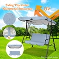 thumbnail image 3 of GGdda Folding Chairs for Outside Courtyard Cloth Cover Swing Ceiling Replacement Awning Outdoor Rain Cover Patio & Garden Step Stool Foldable 11.8*7.9*2.4Inch (Clearance) 210D Waterproof Silve, 3 of 9